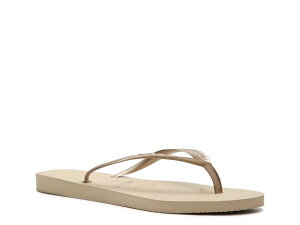 yz nCAiX fB[X T_ V[Y Slim Flip Flop Light Brown