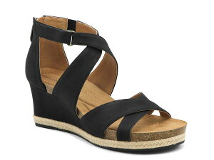 �A�h���A���k���B�b�^�f�B�[�j ���f�B�[�X �V���[�Y �T���_�� Adrienne Vittadini Trots Wedge Sandal Black �u���b�N