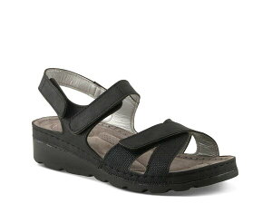 tNTX fB[X V[Y T_ Flexus Orwell Wedge Sandal Black ubN