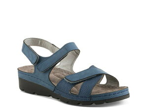 tNTX fB[X V[Y T_ Flexus Orwell Wedge Sandal Blue u[