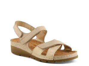 tNTX fB[X V[Y T_ Flexus Orwell Wedge Sandal Gold Metallic S[h