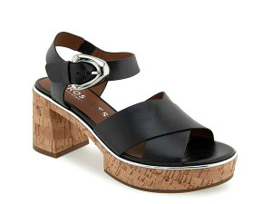�G�A���\�[���Y ���f�B�[�X �V���[�Y �T���_�� �v���b�g�t�H�[�� Aerosoles Zephyr Platform Sandal Black/Brown Leather �u���b�N