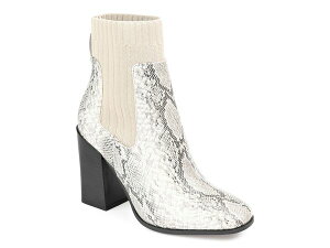 �W�����l �R���N�V���� ���f�B�[�X �V���[�Y �u�[�c�E���C���u�[�c Journee Collection Adalia Bootie White/Black Snake Print �z���C�g