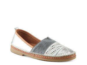 XvOXebv fB[X V[Y Xb|E[t@[ Spring Step Highwest Slip-On Silver Metallic Vo[
