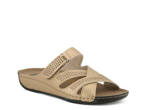 tNTX fB[X V[Y T_ Flexus Karl Wedge Sandal Gold Metallic S[h