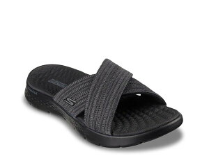 �X�P�b�`���[�Y ���f�B�[�X �V���[�Y �T���_�� Skechers GO WALK Flex Impressed Sandal Black �u���b�N