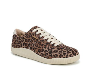 hN^[EV[ fB[X V[Y Xj[J[ Dr. Scholl's Be True Sneaker - Women's Brown/Black Leopard Print Fabric ubN