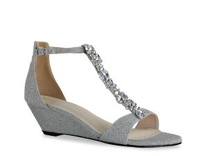 xW~EH[N fB[X V[Y T_ Touch Ups by Benjamin Walk Beatrix Wedge Sandal Silver Metallic Vo[
