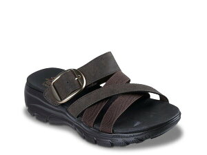 �X�P�b�`���[�Y ���f�B�[�X �V���[�Y �T���_�� �����b�N�X�t�B�b�g Skechers Relaxed Fit: Easy Going Perfect Company Sandal Dark Brown �u���E��