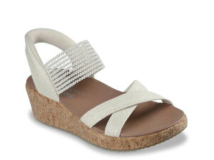 XPb`[Y fB[X V[Y T_ Skechers Hands Free Slip-ins Beverlee Lux Wedge Sandal Tan