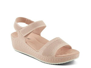 tNTX fB[X V[Y T_ bV Flexus by Spring Step Meshon Wedge Sandal Light Pink sN