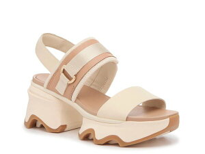 �\���� ���f�B�[�X �V���[�Y �T���_�� �v���b�g�t�H�[�� SOREL Kinetic Impact Platform Sandal Cream/Tan �N���[��