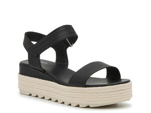 �\���� ���f�B�[�X �V���[�Y �T���_�� SOREL Cameron Espadrille Wedge Sandal Black �u���b�N