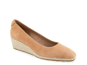 �G�A���\�[���Y ���f�B�[�X �V���[�Y �p���v�X Aerosoles Roma Espadrille Wedge Pump Tan Suede �^��