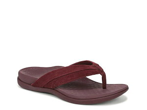 oCIjbN fB[X V[Y T_ Vionic Tide Shore Flip Flop Dark Red Suede bh