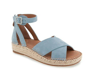 �P�l�X�R�[�� ���f�B�[�X �V���[�Y �T���_�� Gentle Souls by Kenneth Cole Leon Espadrille Wedge Sandal Blue Suede �u���[