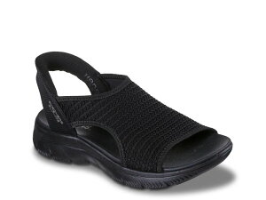 XPb`[Y fB[X V[Y T_ Skechers Hands Free Slip-Ins Summits Sweetly Evolved Sandal Black ubN