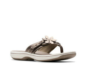 N[NX fB[X V[Y T_ Clarks Breeze Opal Sandal Pewter Metallic s[^[