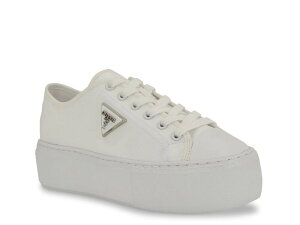 QX fB[X V[Y Xj[J[ vbgtH[ Guess Joezi Platform Sneaker White zCg