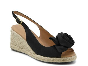 �A�h���A���k���B�b�^�f�B�[�j ���f�B�[�X �V���[�Y �T���_�� Adrienne Vittadini Barge Espadrille Wedge Sandal Black �u���b�N