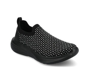 W[j[ fB[X V[Y Xb|E[t@[ Xj[J[ Journee Linnea Slip-On Sneaker Black Rhinestone ubN