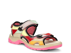 GR[ fB[X V[Y T_ pb`[N ECCO Offroad Patchwork Sport Sandal Pink/Yellow/Multicolor sN
