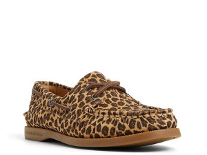 Xy[ fB[X V[Y fbLV[Y Sperry Authentic Original 2-Eye Boat Shoe Light Brown/Black Leopard Print ubN
