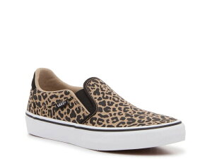 【送料無料】 バンズ レディース スリッポン・ローファー シューズ Asher Deluxe Slip-On Sneaker - Women's Light Brown/Black Leopard Print