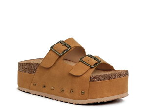 �����h�����O ���f�B�[�X �V���[�Y �T���_�� �v���b�g�t�H�[�� London Rag Impala Platform Sandal Dark Brown �u���E��