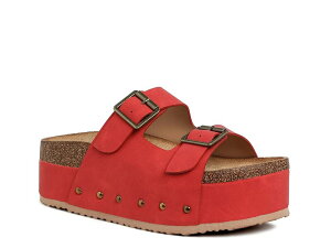 �����h�����O ���f�B�[�X �V���[�Y �T���_�� �v���b�g�t�H�[�� London Rag Impala Platform Sandal Red ���b�h