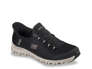 XPb`[Y fB[X V[Y Xj[J[ Skechers Hands Free Slip-ins Glide-Step Vibey Sneaker Black ubN