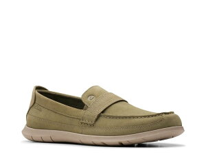 yz N[NX Y Xb|E[t@[ V[Y Flexway Band Loafer Olive Green Suede