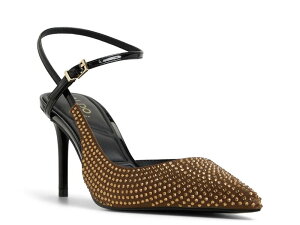 �A���h ���f�B�[�X �V���[�Y �p���v�X Aldo Kymmberly Pump Bronze Rhinestone