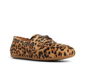 Xy[ fB[X V[Y fbLV[Y Sperry Slim Boat Shoe Light Brown/Black Leopard Print ubN