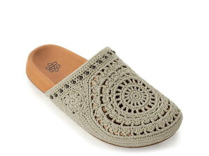 �U�T�b�N ���f�B�[�X �V���[�Y �T���_�� The Sak Bolinas Crochet Clog Light Green �O���[��