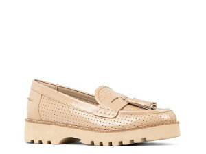 【送料無料】 ドナルドプリネール レディース スリッポン・ローファー シューズ Haarlem Platform Loafer Beige Patent Leather