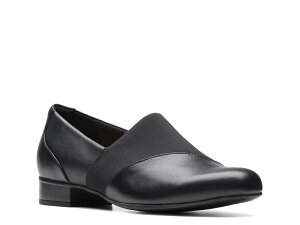 N[NX fB[X V[Y Xb|E[t@[ Black Leather Clarks Juliet Gem Slip-On