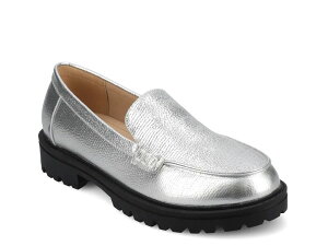 W[j[ fB[X V[Y Xb|E[t@[ Journee Erika Loafer Silver Metallic Vo[