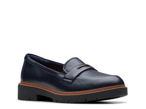 N[NX fB[X V[Y Xb|E[t@[ Navy Leather Clarks Westlynn Glow Loafer