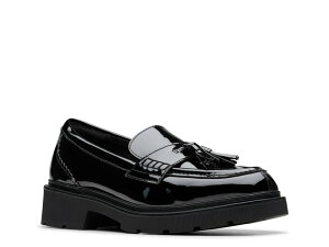 N[NX fB[X V[Y Xb|E[t@[ Black Patent Leather Clarks Lauryl Tassel Loafer