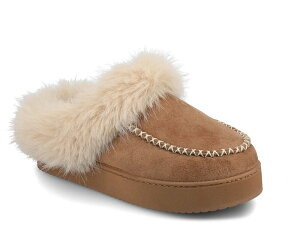 �W���[�j�[ ���f�B�[�X �V���[�Y �T���_�� �v���b�g�t�H�[�� Journee Taran Platform Slipper - Women's Light Brown �u���E��