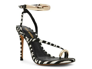 �X�e�B�[�u �}�f�� ���f�B�[�X �V���[�Y �T���_�� Steve Madden Tia Sandal Black/White Zebra Print �z���C�g