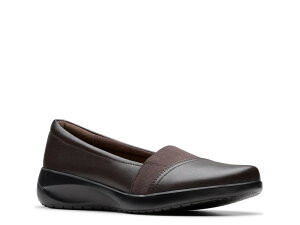 N[NX fB[X V[Y Xb|E[t@[ Chocolate Leather Clarks Kaetlyn Rhea Slip-On