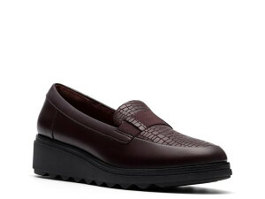 N[NX fB[X V[Y Xb|E[t@[ Merlot Leather Clarks Sharon Pace Loafer