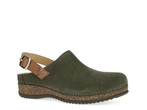 �_���X�R ���f�B�[�X �V���[�Y �T���_�� Dansko Merrin Clog Olive Green Suede �O���[��