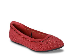 �X�P�b�`���[�Y ���f�B�[�X �V���[�Y �p���v�X Skechers Cleo 2.0 Mesmerizing Nights Ballet Flat Red ���b�h