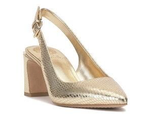 ���B���X�J���[�g ���f�B�[�X �V���[�Y �p���v�X Vince Camuto Hamden Pump Gold Metallic Snake Print Leather �S�[���h