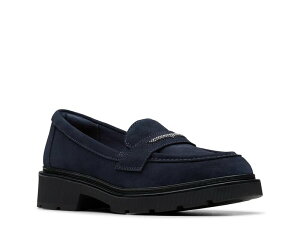 N[NX fB[X V[Y Xb|E[t@[ Navy Suede Clarks Lauryl Step Loafer
