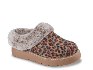 �X�P�b�`���[�Y ���f�B�[�X �V���[�Y �T���_�� Skechers BOBS Keepsakes Lite Snug Spotz Slipper - Women's Brown/Black Leopard Print �u���b�N