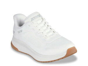 XPb`[Y fB[X V[Y Xj[J[ Skechers Hands Free Slip-Ins Bobs Squad 4 Staple Look Sneaker - Women's White zCg